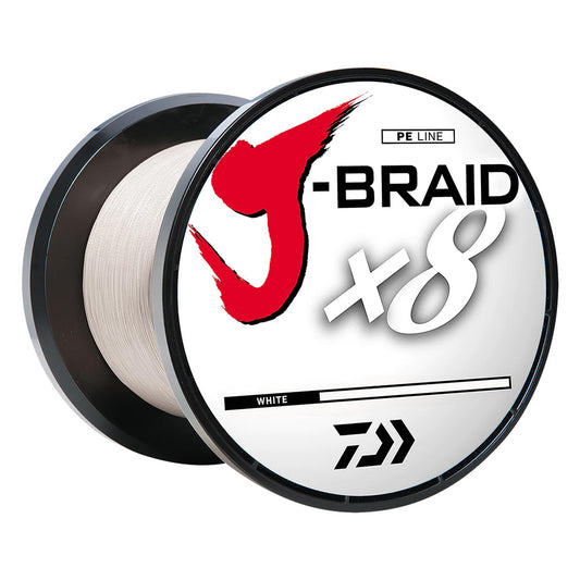 Daiwa J-BRAID x8 Braided Line - 40 lbs - 300 yds - White [JB8U40-300WH]