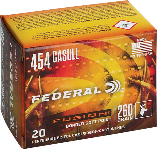 Federal Fusion 454 Casull - 260gr Fusion 20rd 10bx/cs