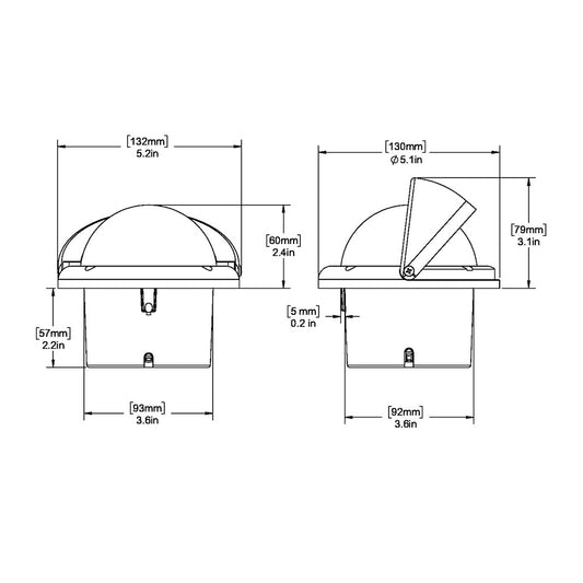 Ritchie SS-1002 SuperSport Compass - Flush Mount - Black [SS-1002]