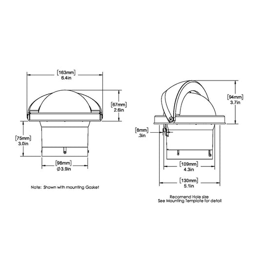 Ritchie SS-2000 SuperSport Compass - Flush Mount - Black [SS-2000]