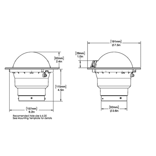 Ritchie SS-5000 SuperSport Compass - Flush Mount - Black [SS-5000]