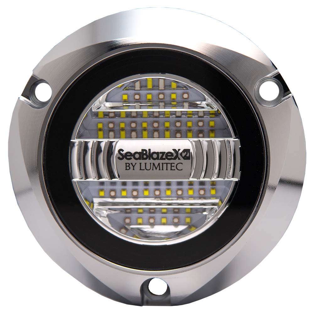 Lumitec SeablazeX2 Underwater Light Dual Color White Blue Polished Housing [101592]