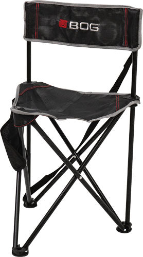 Bog Ground Blind Tripod Chair - Black-grey W-carry Strap