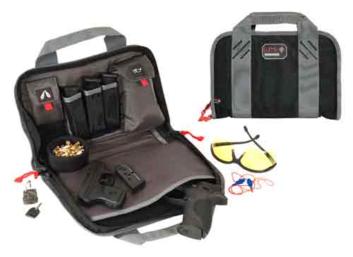 Gps Double Pistol Case - Black-grey Nylon