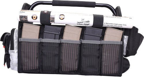 Gps Range Tote Bag Hold 6-ar - &8 Pistol Mags Plus 2 Guns Blk