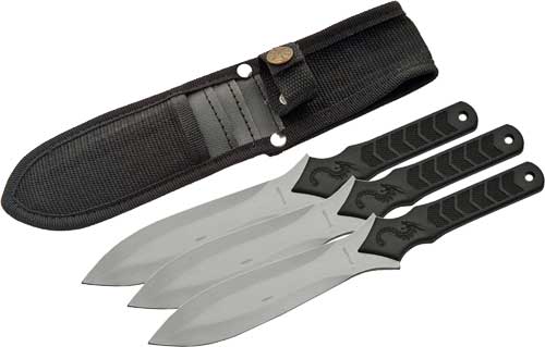 Szco Rite Edge 10" Dragon - Throwing Knife 3pc Set W-shth