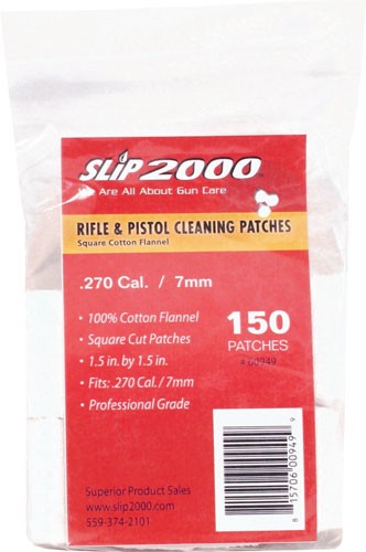 Slip 2000 Cleaning Patches - 1.5" Square .270-7mm 150-pack