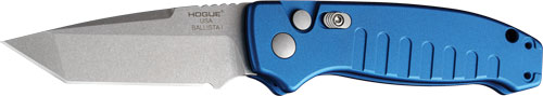 Hogue Ballista-i Button Lock - Auto Tanto Blade Matte Blue