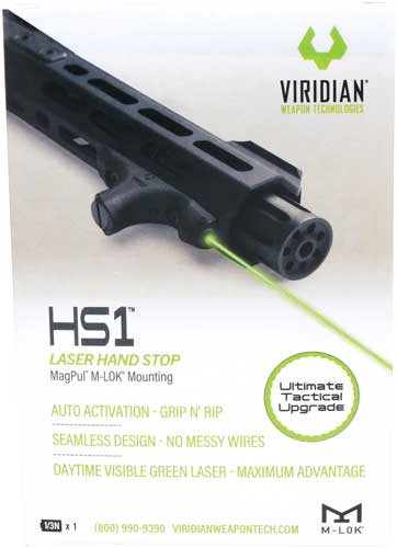 Viridian Laser Handguard Hs1 - Green W-hand Stop M-lok Black