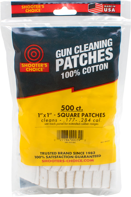 Shooters Choice 1" Square - Cleaning Patches 500 Pack