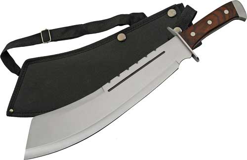 Szco Rite Edge 13.5" Wood - Bully Machete Ss Blade W-shth