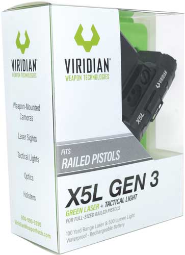 Viridian Laser-light X5l Green - Gen3 Uni Rail Mnt W-ecr