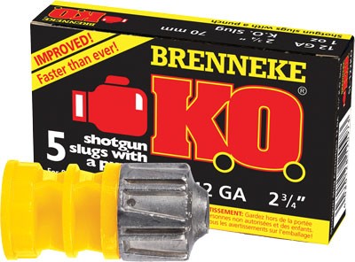 Brenneke Usa 12ga Ko Slug - 5rd 50bx-cs 2-3-4" 1oz Slug