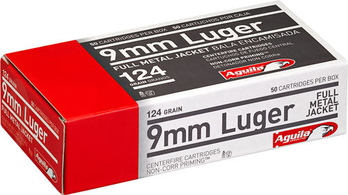 Aguila 9mm Luger 124gr Fmj-rn - 50rd 20bx-cs