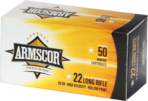 Armscor 22lr High-vel 36gr - 50rd 100bx-cs Plated Lead Hp