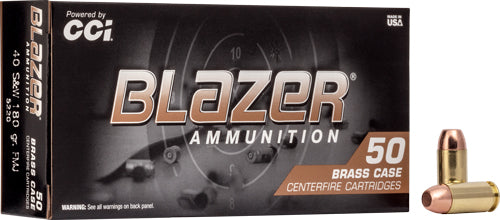 Cci 40 Sw 180gr Fmj Blazer - 50rd 20bx-cs Brass