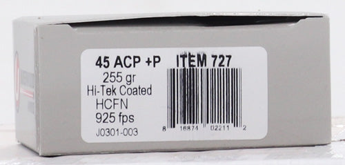 Underwood 45 Acp+p 255gr - 20rd 10bx-cs Cast Flat Nose