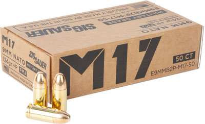 Sig M17 9mm Luger +p 124gr Fmj - 50rd 20bx-cs