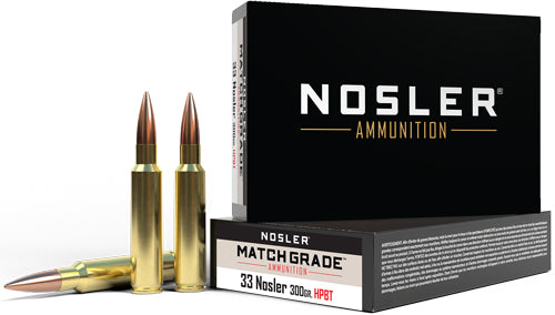 Nosler Match Grade 33 Nosler - 20rd 10bx-cs 300gr Custom Hpbt