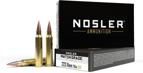 Nosler Match Grade 223rem 70gr - 20rd 20bx-cs Rdf Hpbt