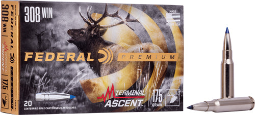 Federal 308 Winchester 175gr - 20rd 10bx-cs Terminal Ascent