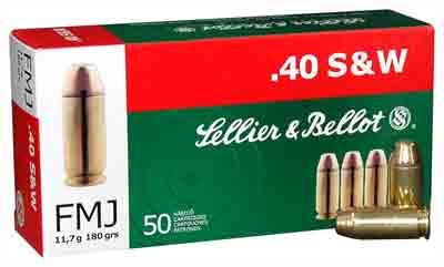 S&b 40sw 180gr Fmj-rn - 50rd 20bx-cs