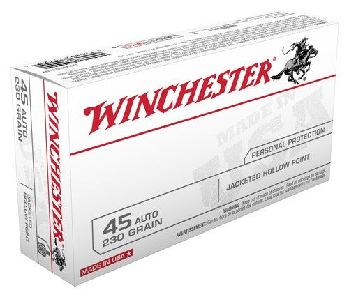 Winchester Usa 45acp 230gr Jhp - 50rd 10bx-cs