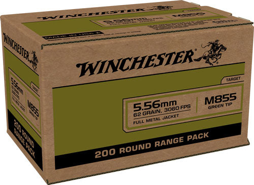 Winchester Usa 5.56x45 Case - Lot 800rd 62gr Green Tip