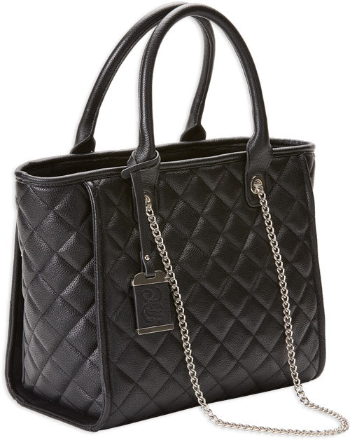 Bulldog Concealed Carry Purse - Quilted Tote Style Black