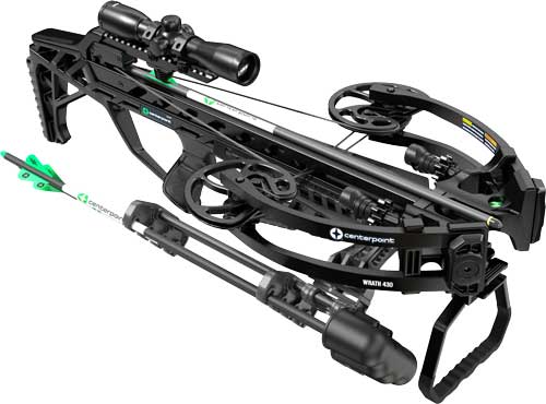 Centerpoint Xbow Wrath 430sc - Silent Crank Adj Stk 430fps Bk