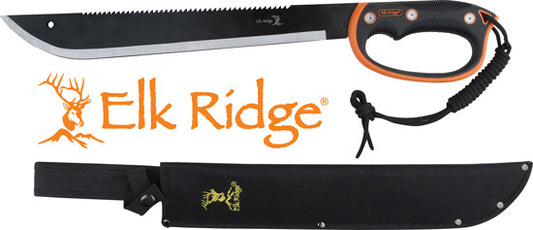 Mc Elk Ridge Machete 21.5" - Blade W-sheath D-handle Blk-ss