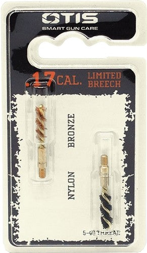 Otis Bore Brush #17 17hmr-4.6m - 1-nylon 1-bronze 5-40 Thread