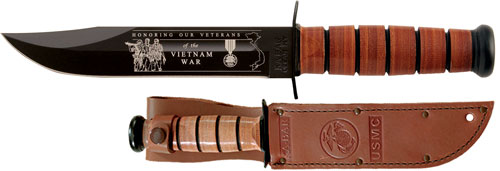 Ka-bar Usmc Vietnam 7" W- - Leather Sheath Usmc