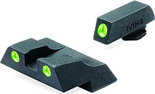 Meprolight Night Sight Fixed - Set Grn-grn For Glock 26-27