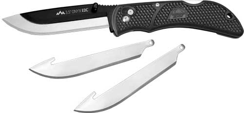 Outdoor Edge 3.5" Onyx Edc - Folding Blade Black Blister Pk