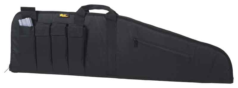 Us Peacekeeper 45" Msr Case Bl - 4 Mag Pouches 600 Denier Black