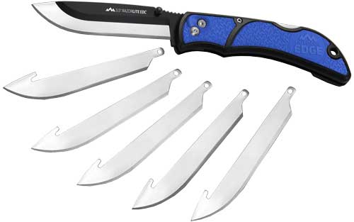 Outdoor Edge 3.5" Razor Lite - Edc Folder Blue W-6 Blades