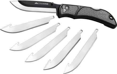 Outdoor Edge 3.5" Razor Lite - Edc Folder Gray W-6 Blades