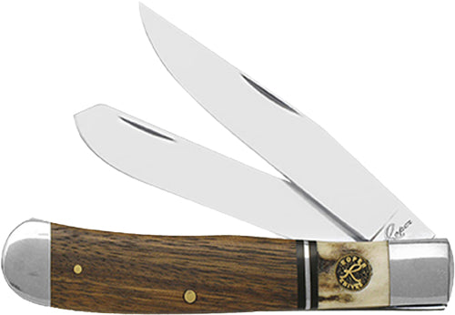 Abkt Roper Laredo Stag Trapper - 3.25" Wood-bone Handle