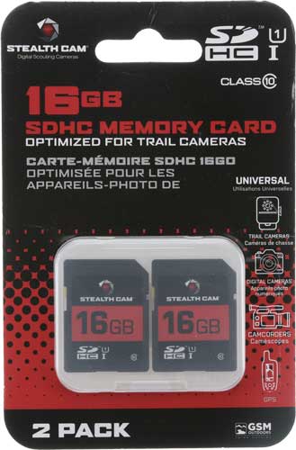 Stealth Cam Sdhc Memory Card - 16gb 2pk Super Speed Class 10