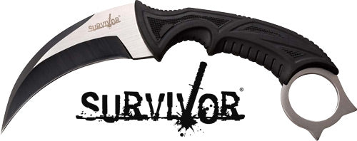 Mc Survivor 4" Hawkbill Blade - W-sheath Black-stonewash