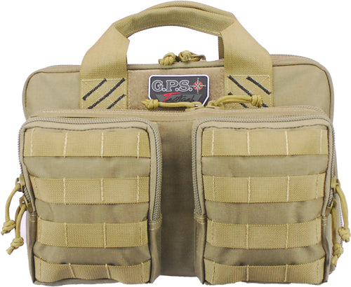 Gps Quad+2 Pistol Case - W-2-removable Pouches Tan