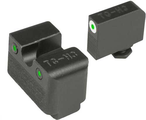 Truglo Sight Set Glock Low Mos - Tritium Pro White W-u-notch