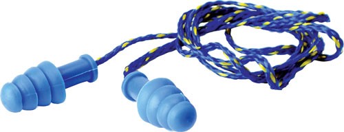 Walkers Ear Plugs Braided Cord - Rubber 27db Blue 1-pair