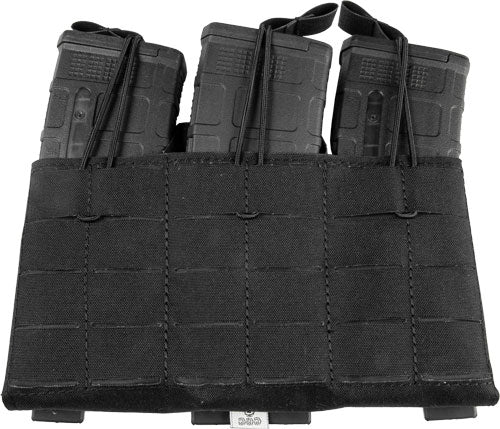 Grey Ghost Triple Mag Panel - 5.56 Mag Pouch Laminate Black